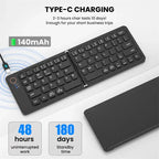 Mini Folding Keyboard Bluetooth Wireless Portable