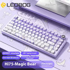 Leobog Hi75 Wireless Aluminum Mechanical Keyboard 81keys Gasket Structure Customized Esports Gaming Office Personalized Keyboard